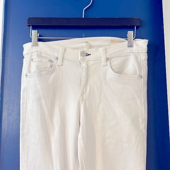Women’s Rag & Bone White Denim Mid Rise Full Length Skinny Jeans Size 29 - Picture 3 of 10